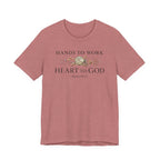 Hands to Work Heart to God (Psalm 90:17  Knitting Tee)
