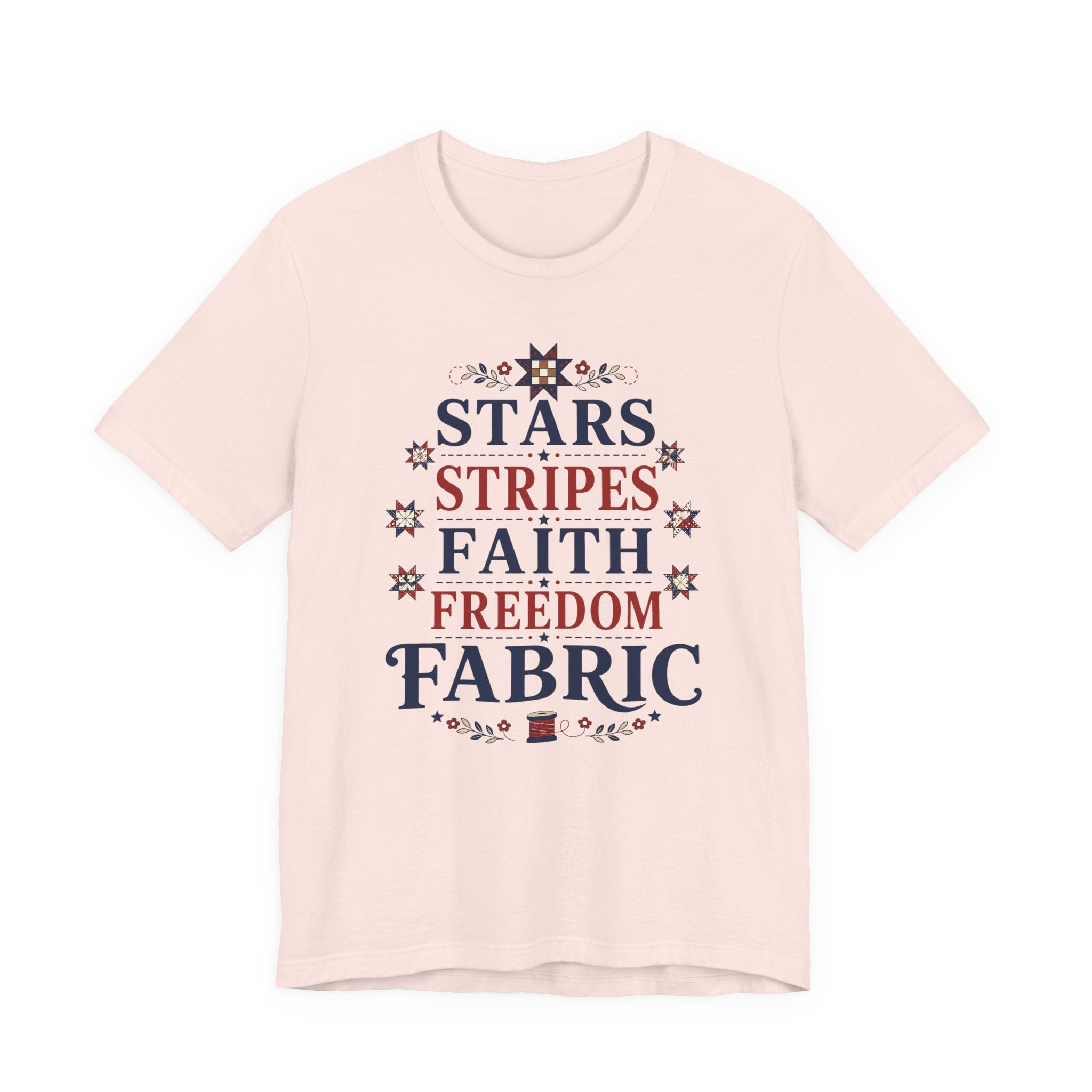 Stars Stripes Faith Freedom Fabric (Patriotic Christian Tee)