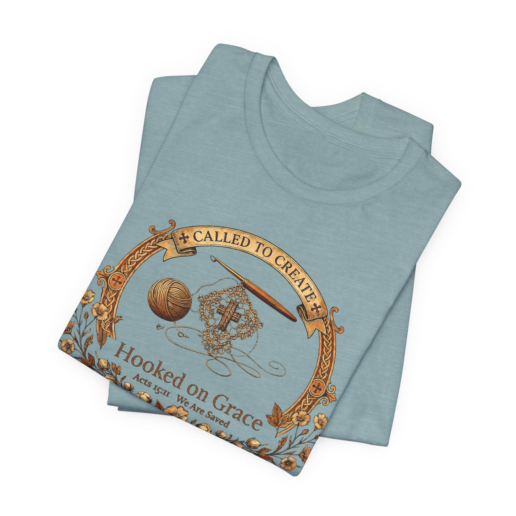 Hooked on Grace (Crochet Lovers Christian Tee)