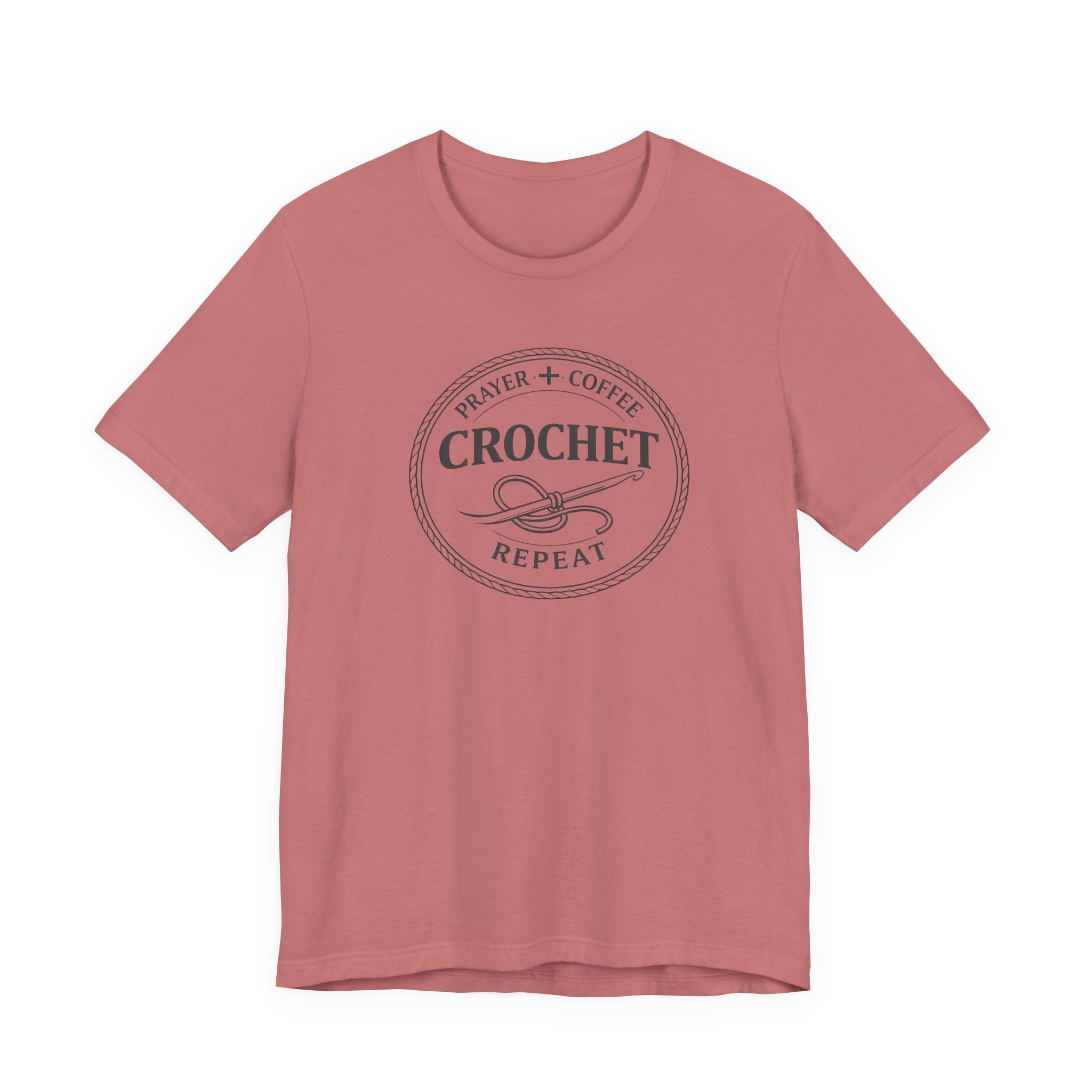 Prayer + Coffee + Crochet + Repeat (Christian Tee)