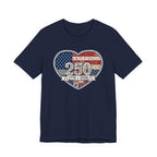 Americana Quilted Heart 250 (Patriotic Quilter's Tee)