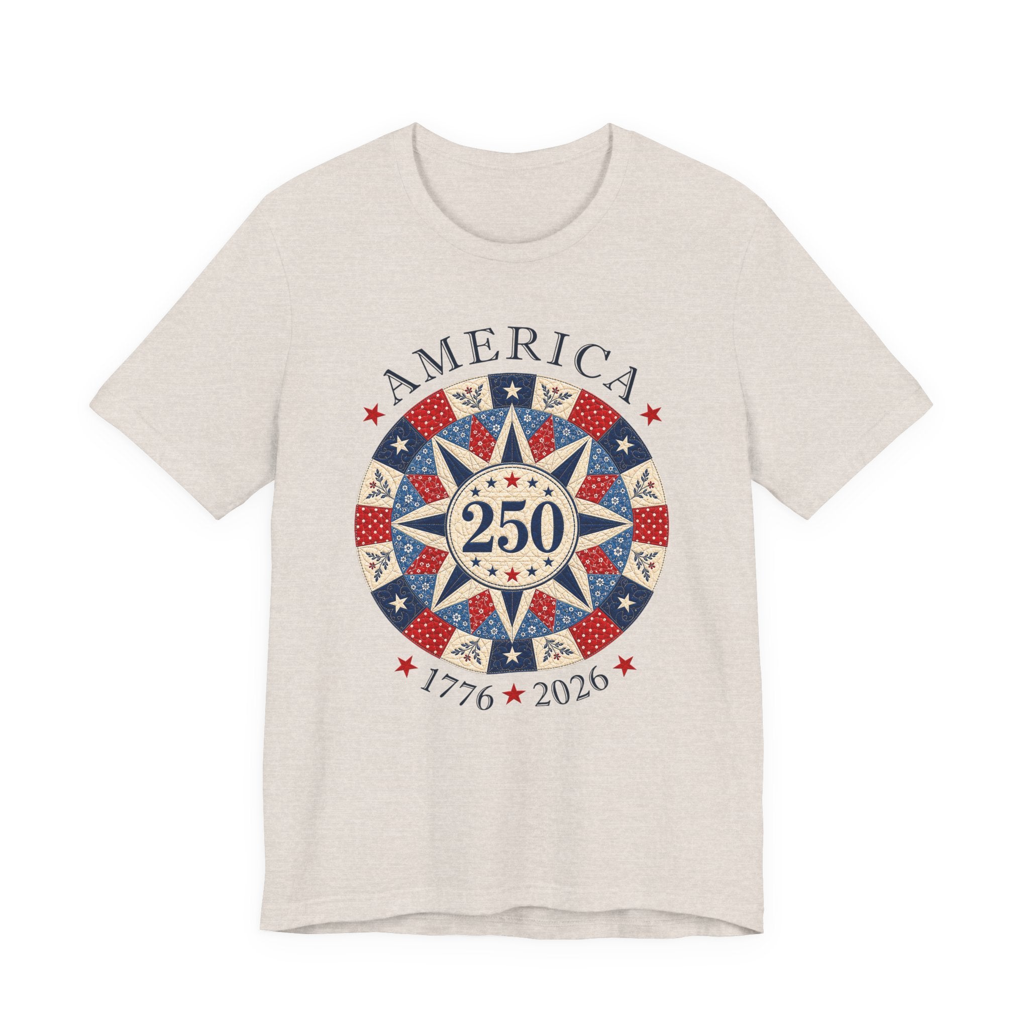 America 250 Quilt Star (Patriotic Quilting Tee)