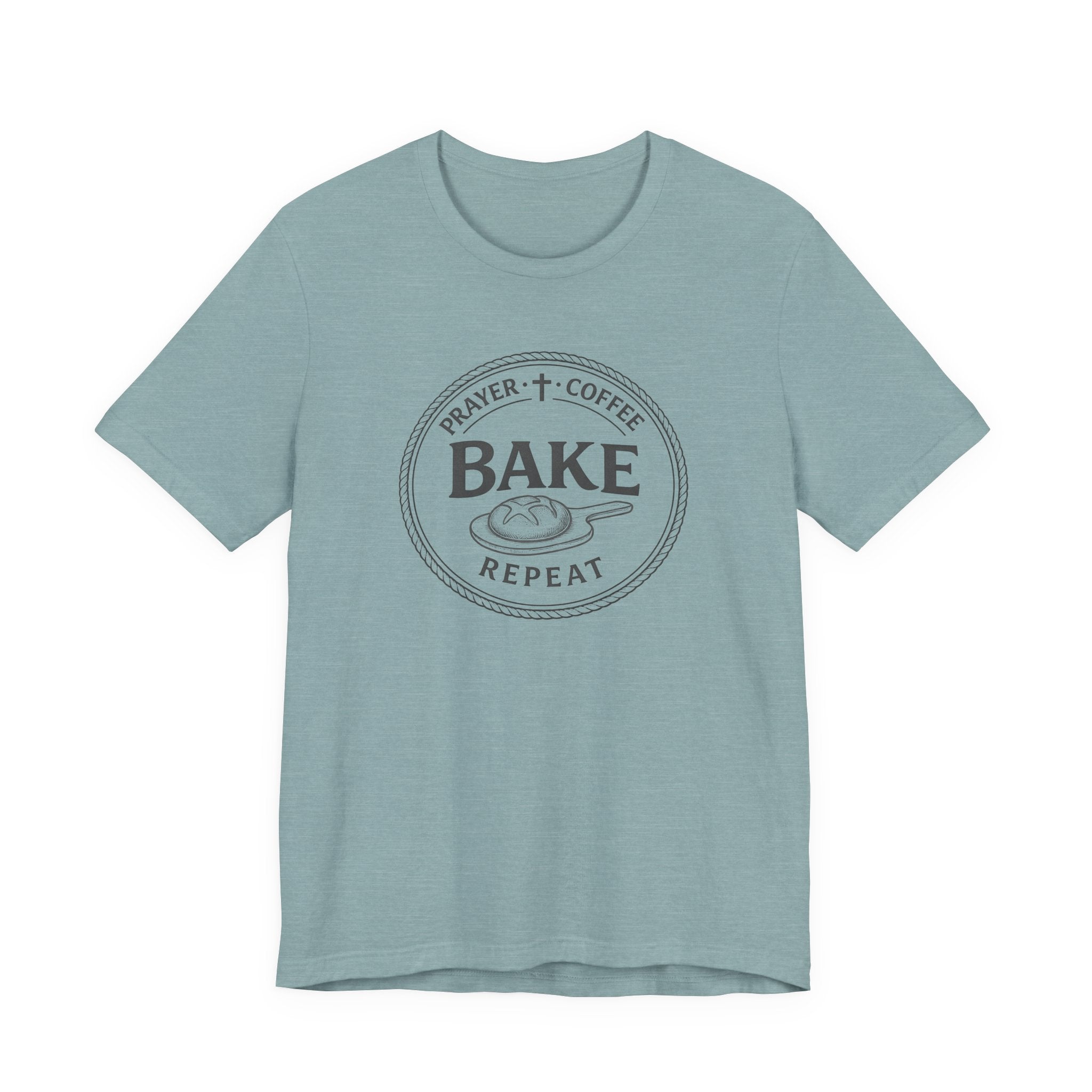 Prayer + Coffee + Bake + Repeat (Christian Tee)