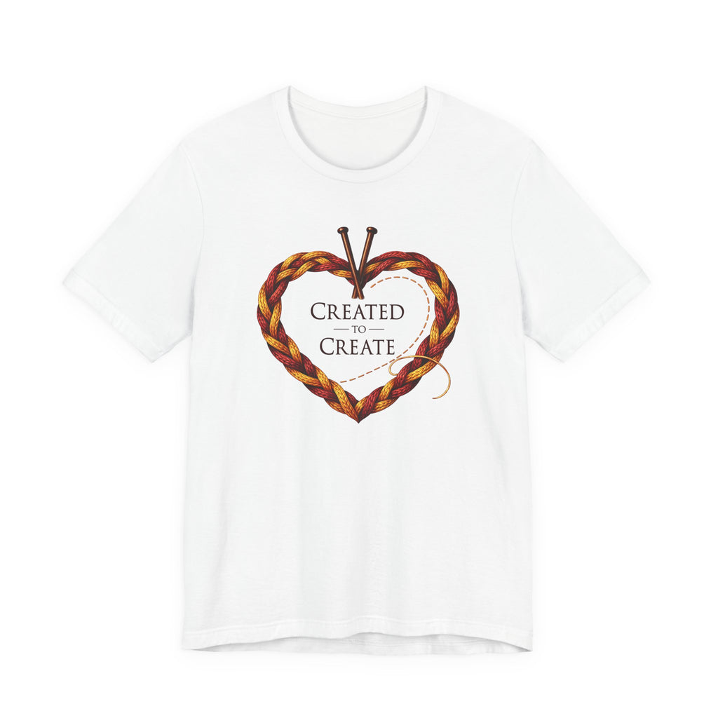 Created To Create (Christian Knitting Heart Tee)