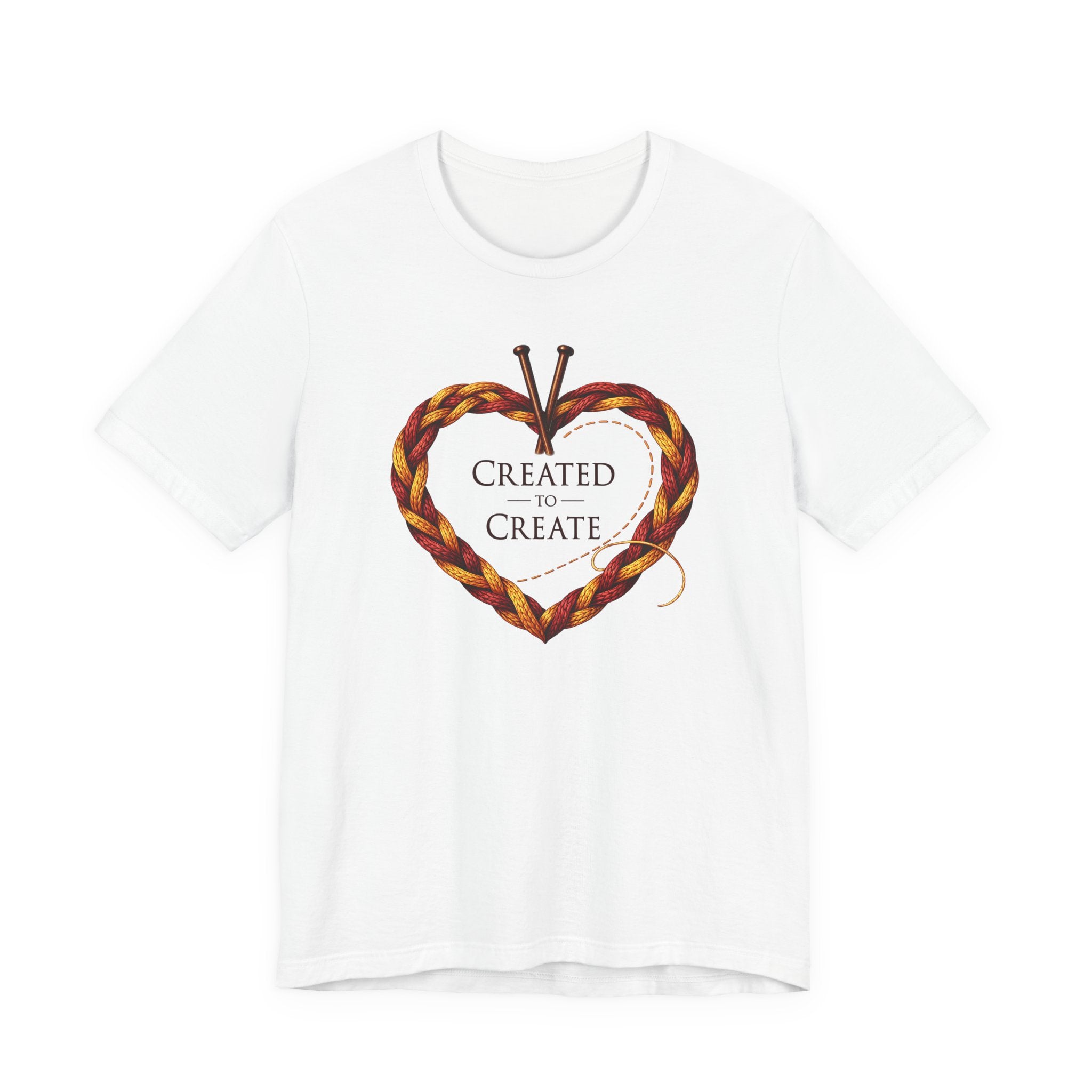 Created To Create (Christian Knitting Heart Tee)