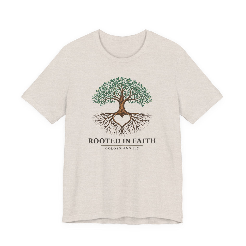 Rooted in Faith (Colossians 2:7 Christian Block Print)