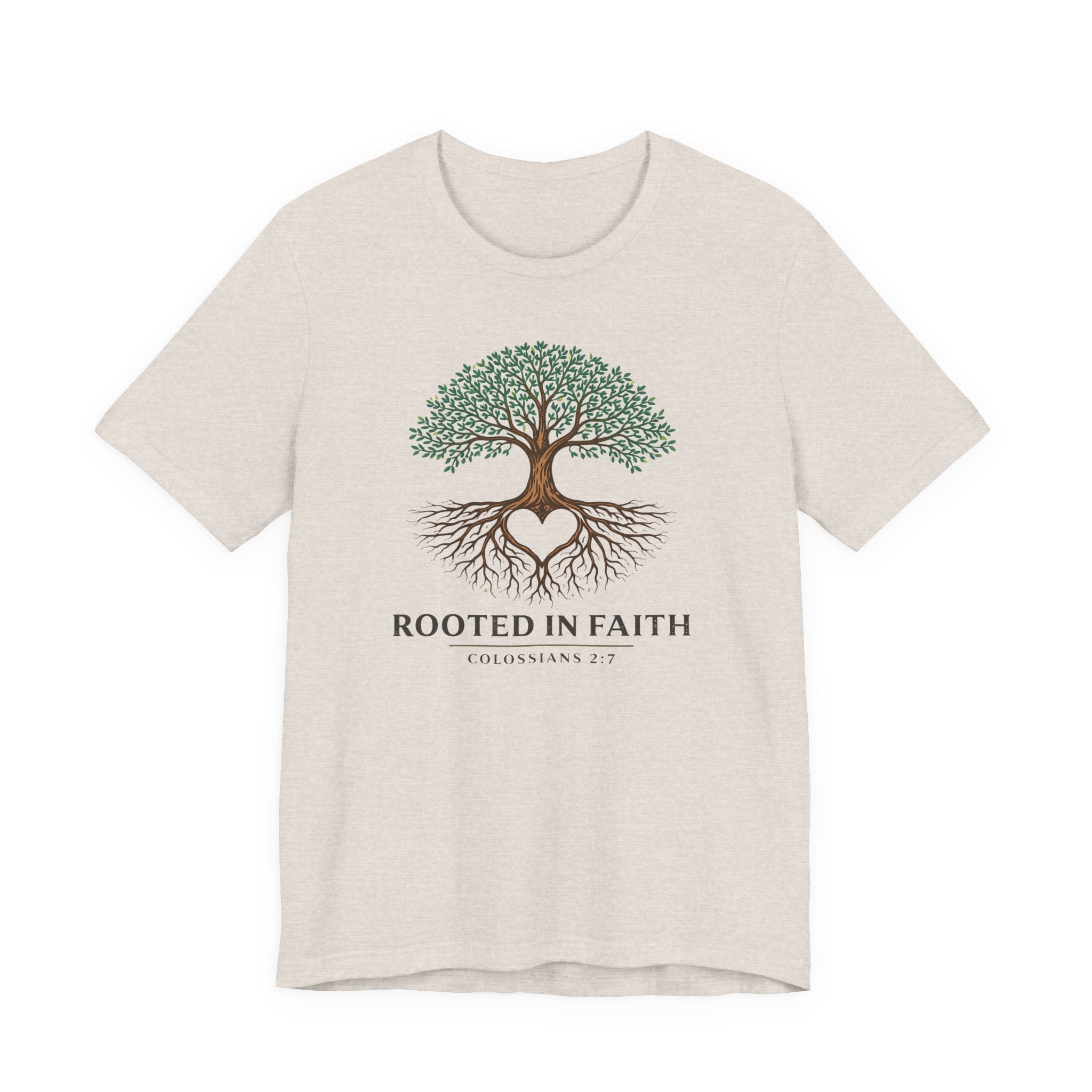 Rooted in Faith (Colossians 2:7 Christian Block Print)