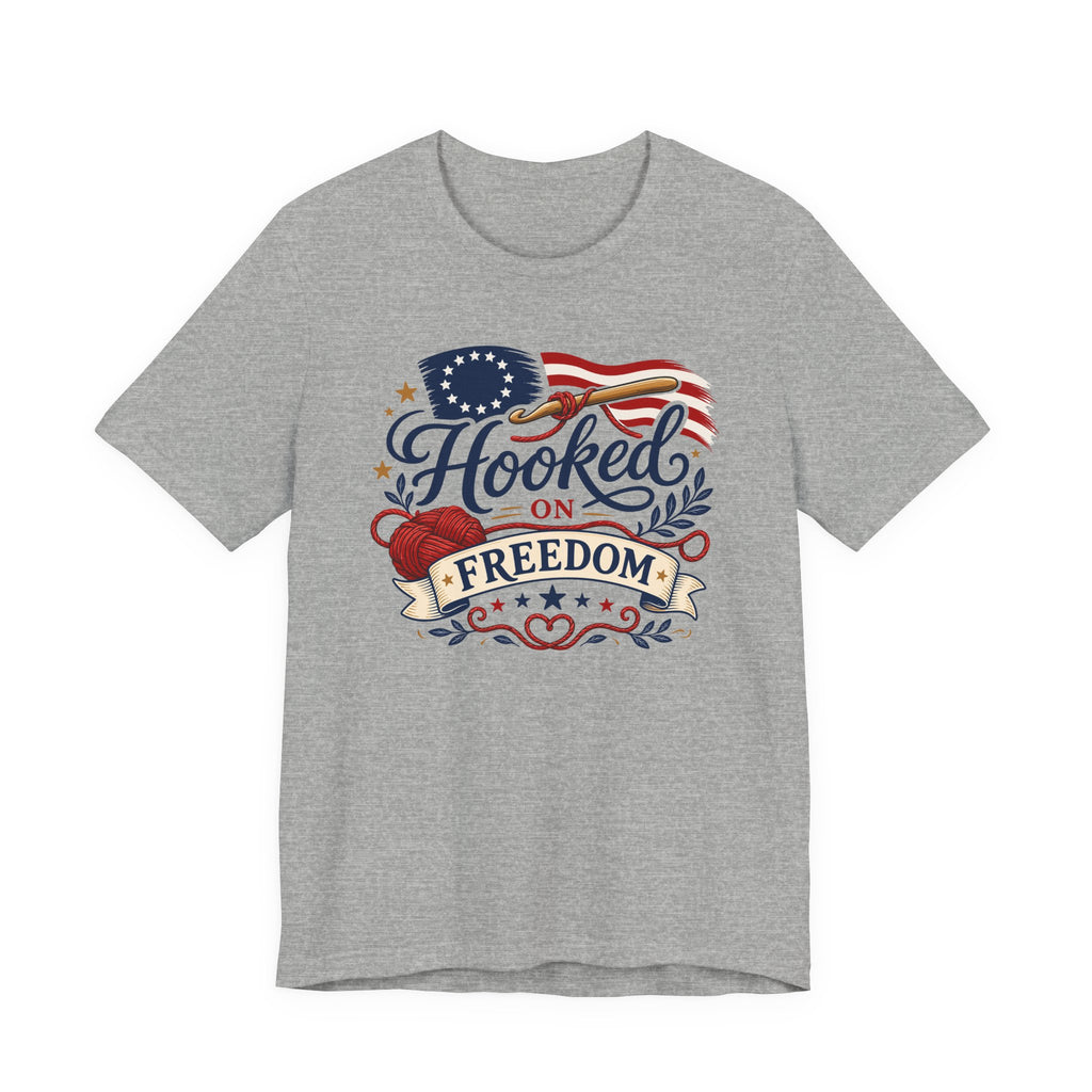 Hooked on Freedom (Patriotic Crochet Tee)