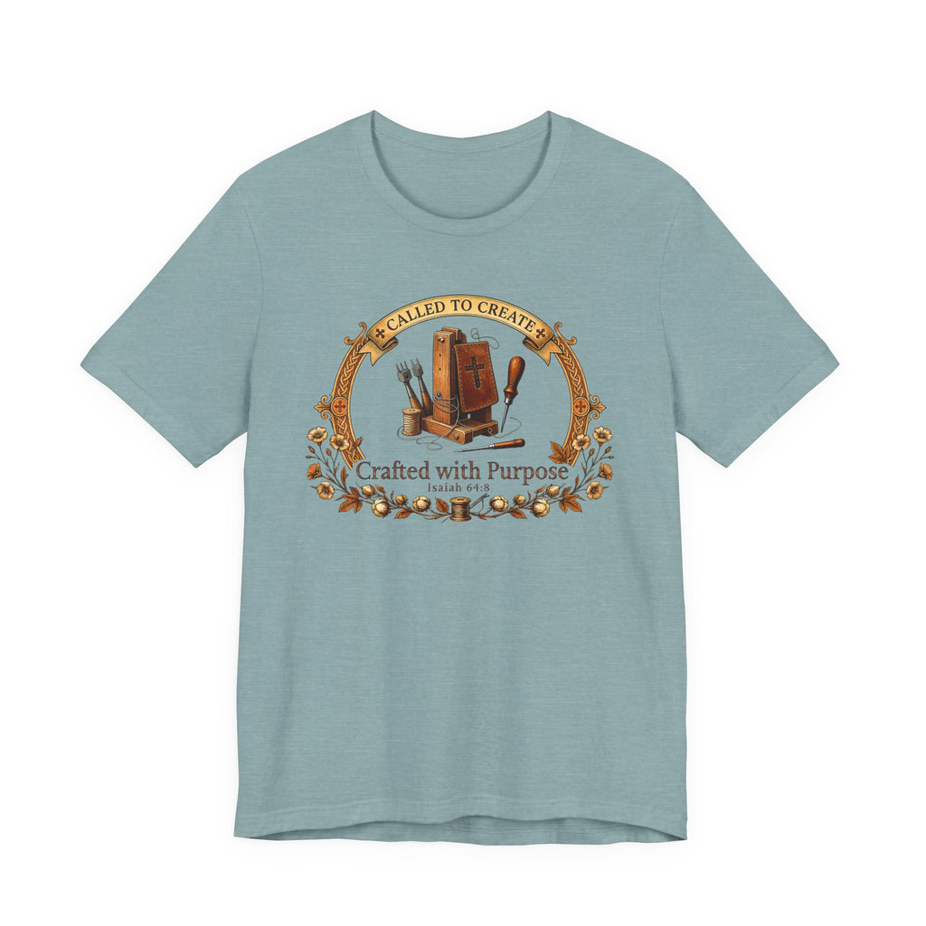Crafted with a Purpose (Leather Workers Christian Tee)