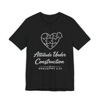 Attitude Under Construction (Proverbs 4:23 Christian Tee - Dark Tee)