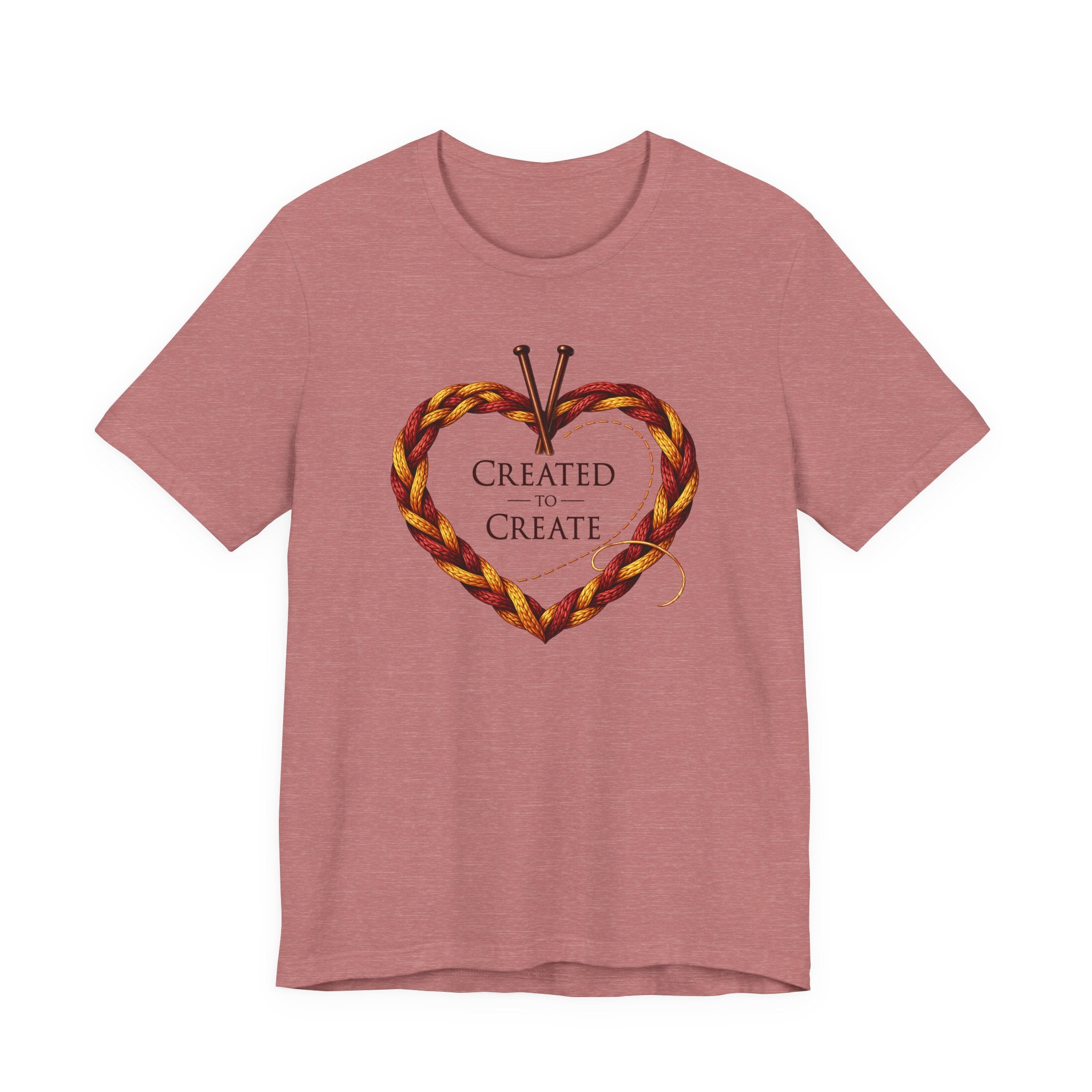Created To Create (Christian Knitting Heart Tee)