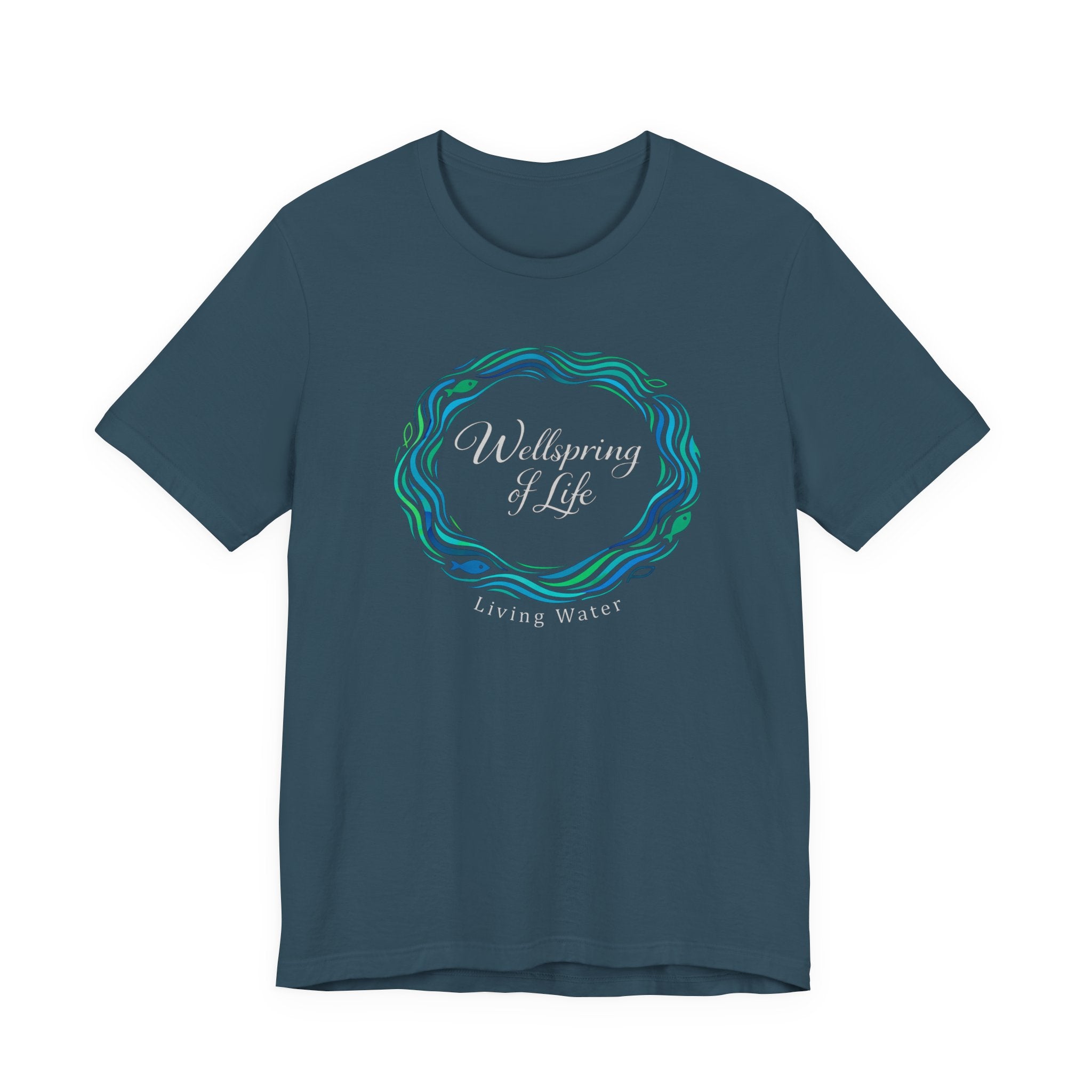 Wellspring .... Living Water (Dark Colored Christian Tee)