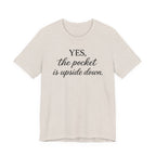 Yes the Pocket is Upside Down - (Sewing Tee)
