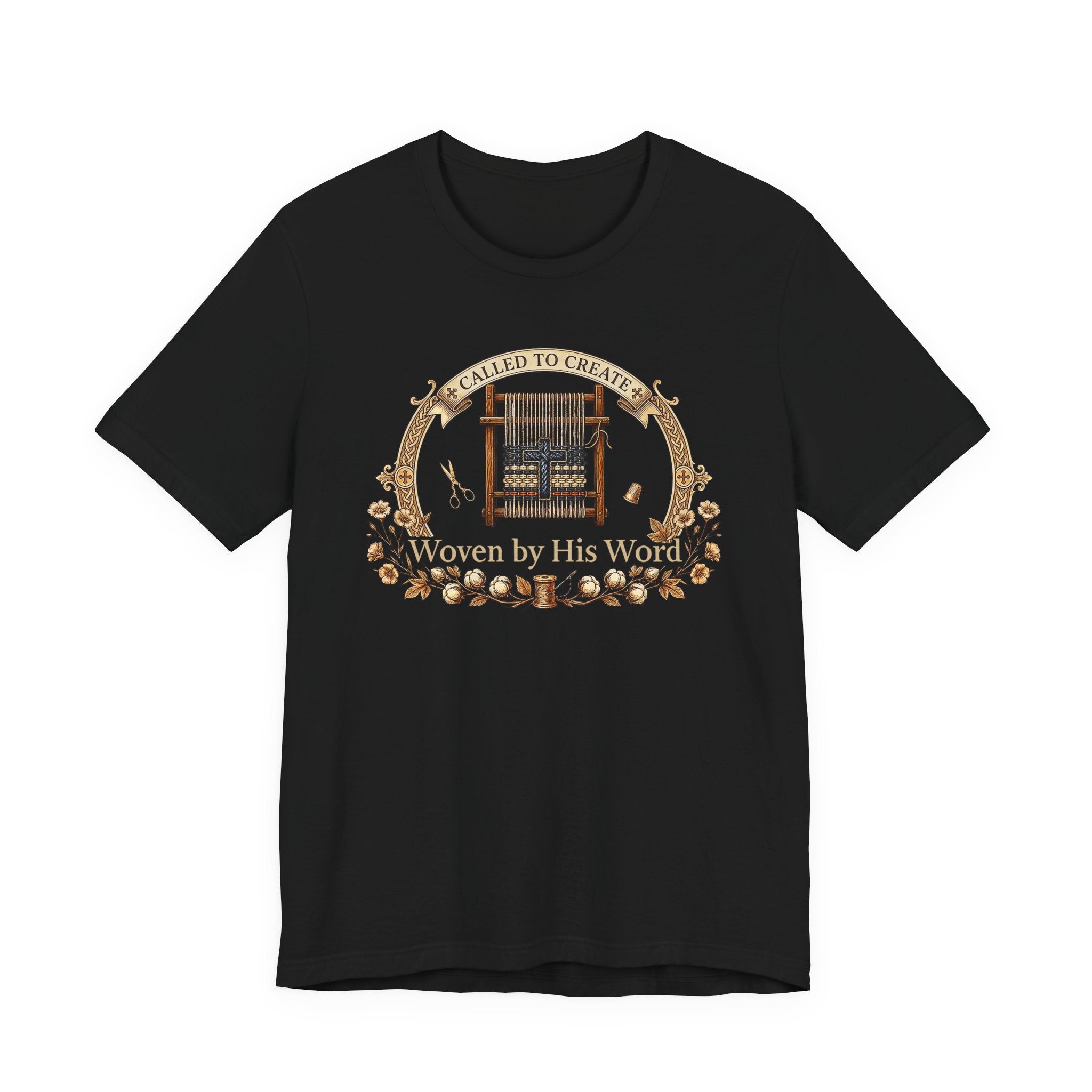 Woven By His Word (Christian Weaver - Dark Tee)