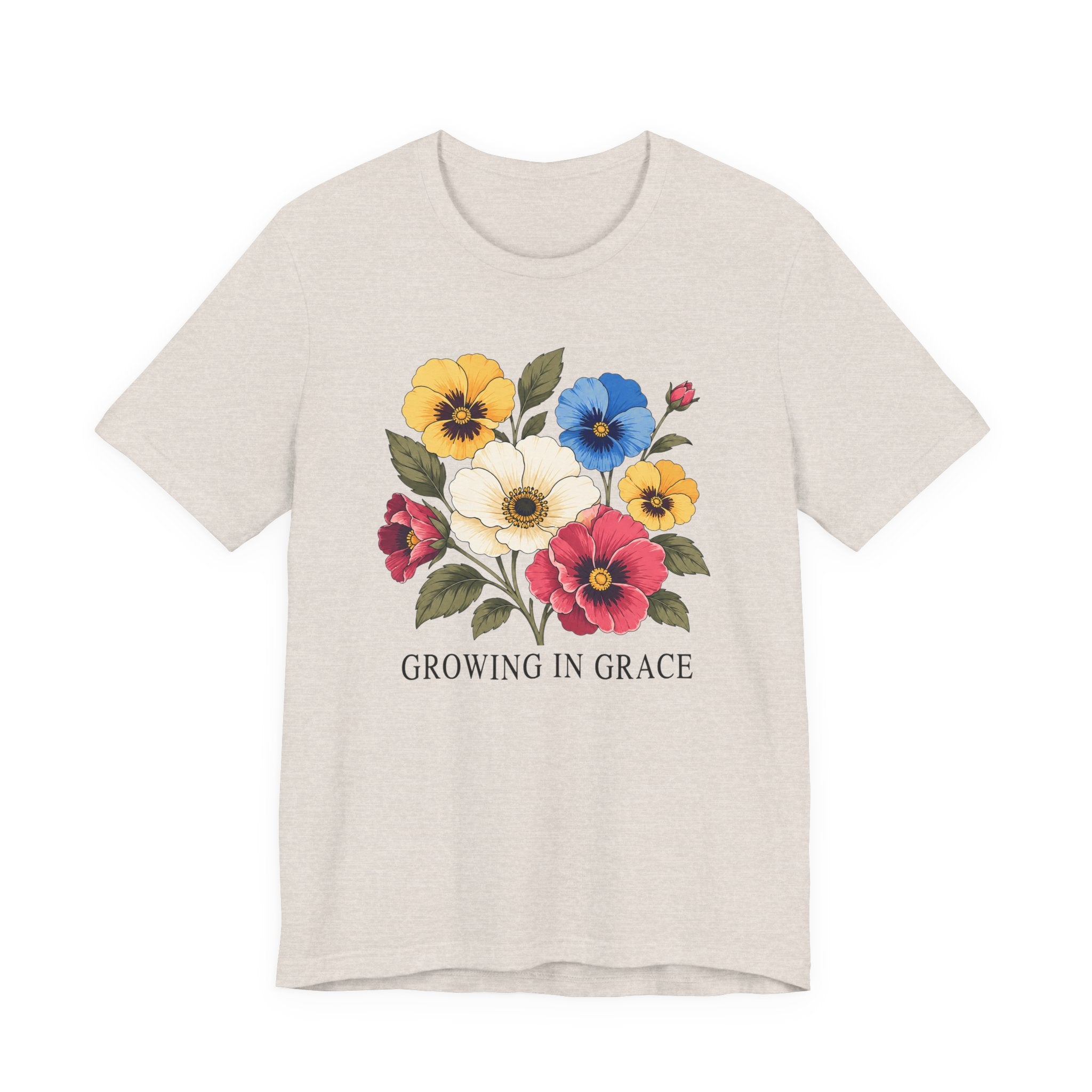 Growing In Grace (Floral Christian Tee)