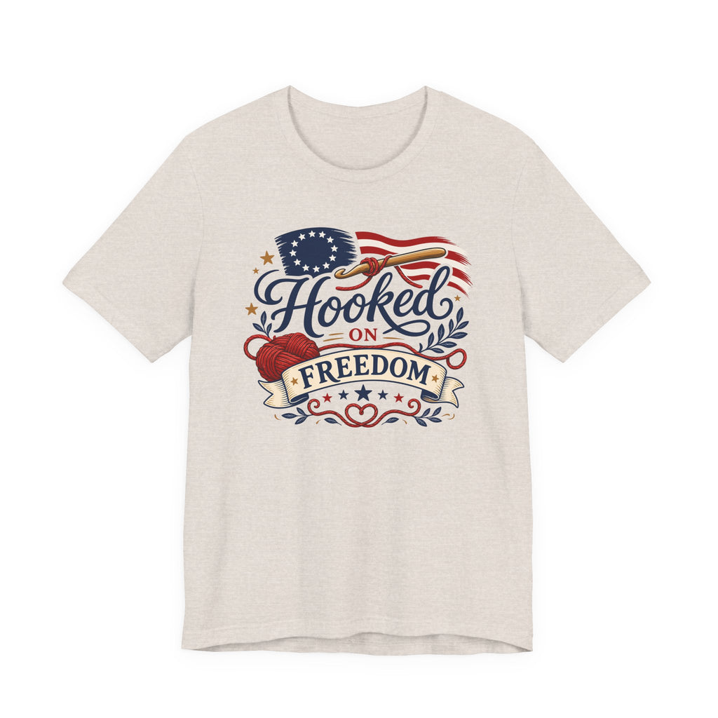 Hooked on Freedom (Patriotic Crochet Tee)