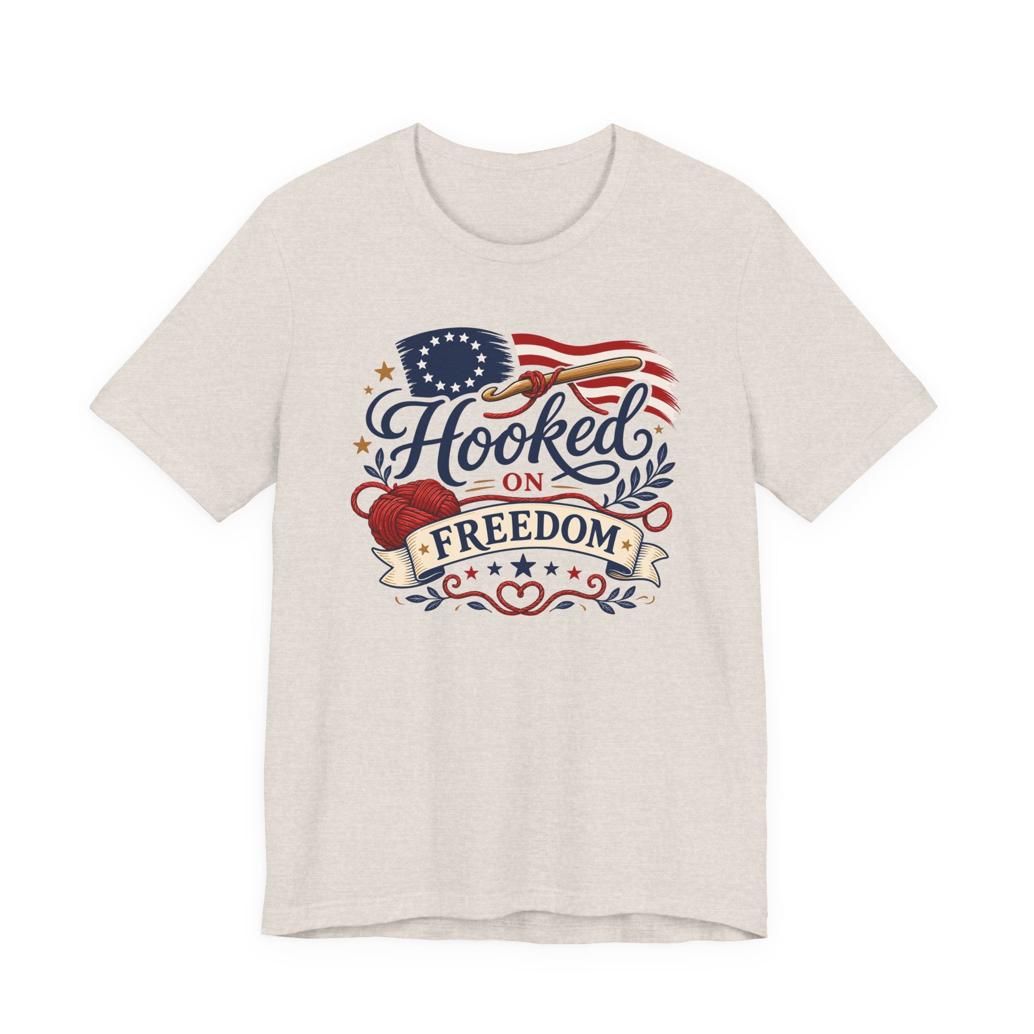 Hooked on Freedom (Patriotic Crochet Tee)