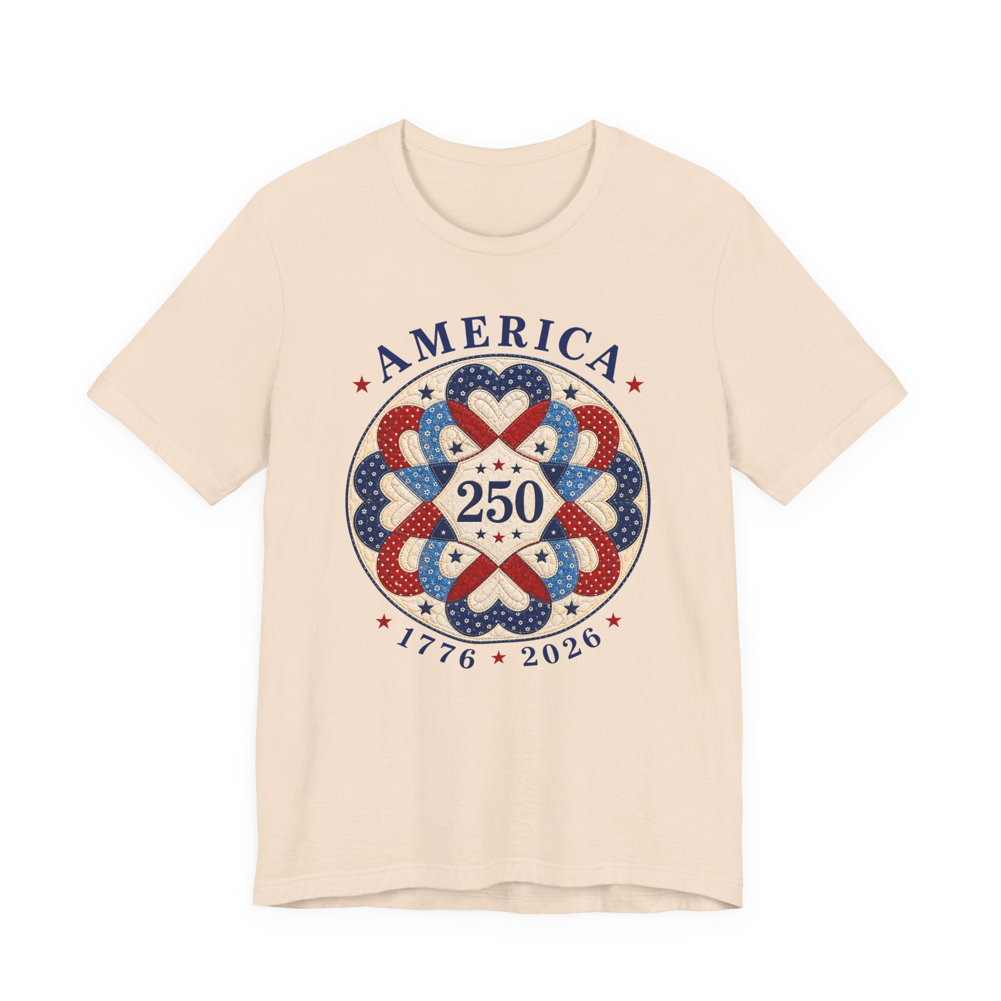 America 250 - Interlocking Hearts (Patriotic Quilting Tee)