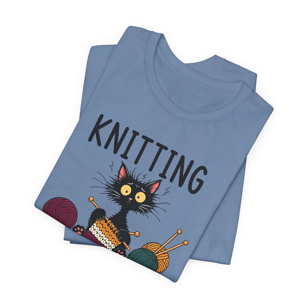 Knitting Because Murder is Wrong Tee