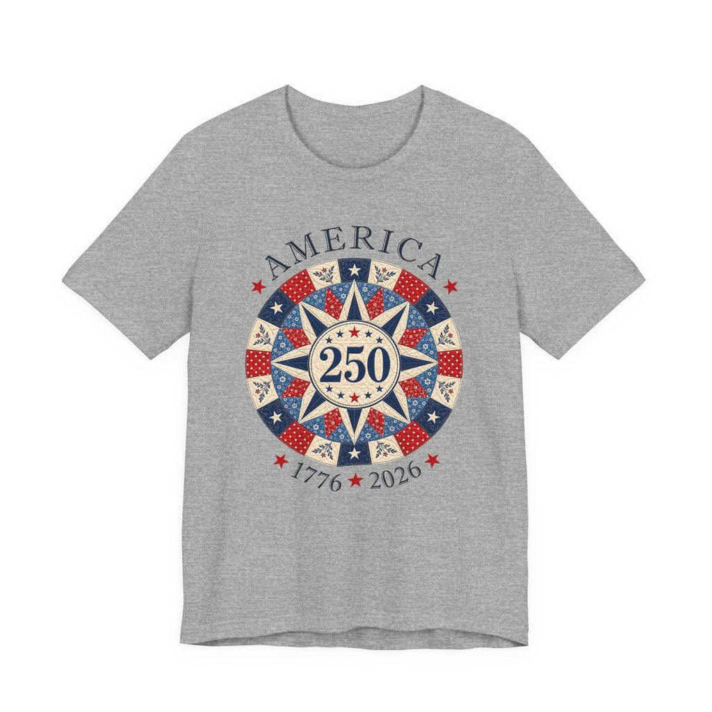 America 250 Quilt Star (Patriotic Quilting Tee)