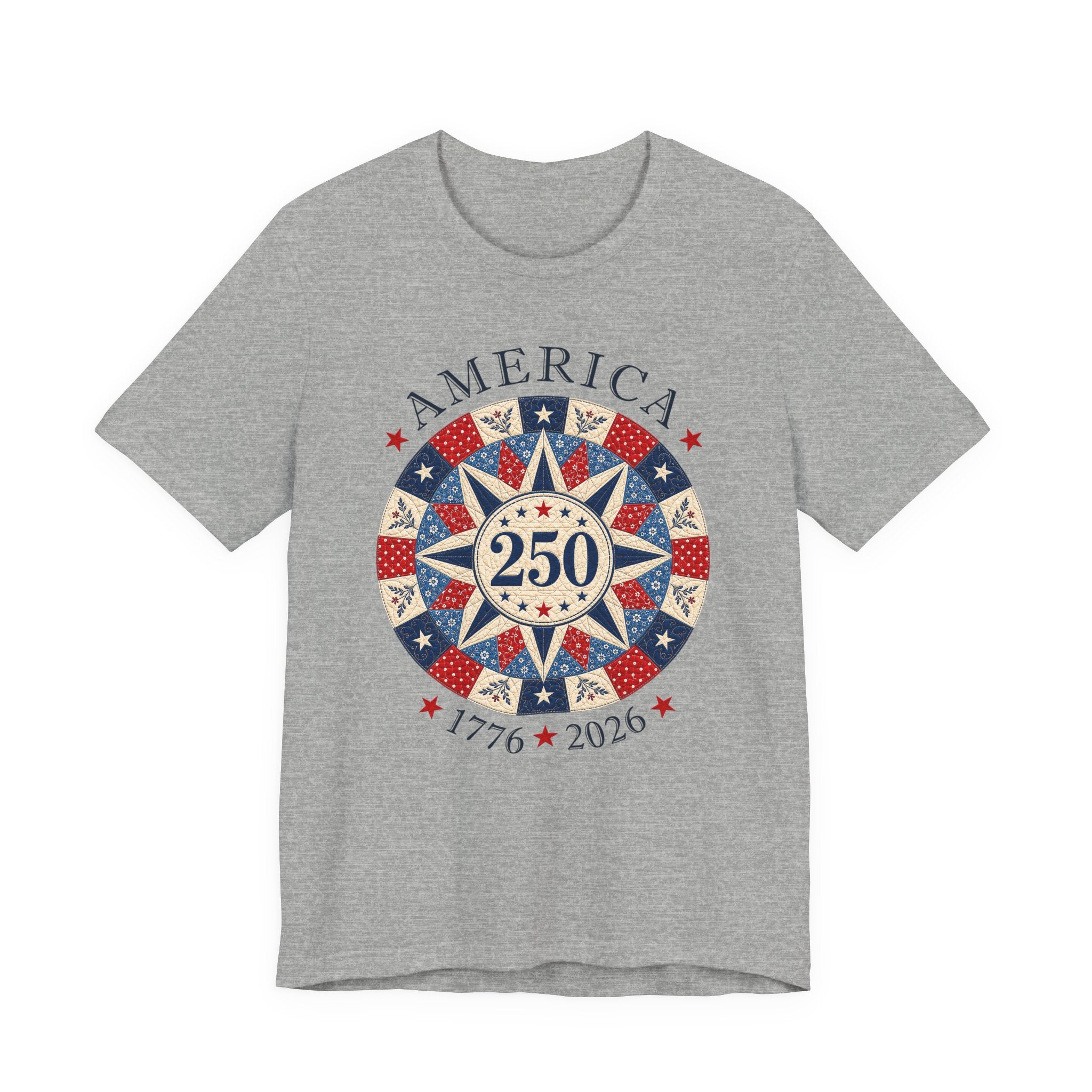 America 250 Quilt Star (Patriotic Quilting Tee)