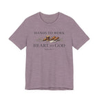 Hands to Work Heart to God (Psalms 90:17   Leatherworker Tee)