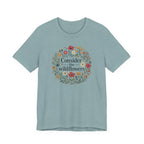 Consider the Wildflowers (Christian Botanical Block Print Tee)