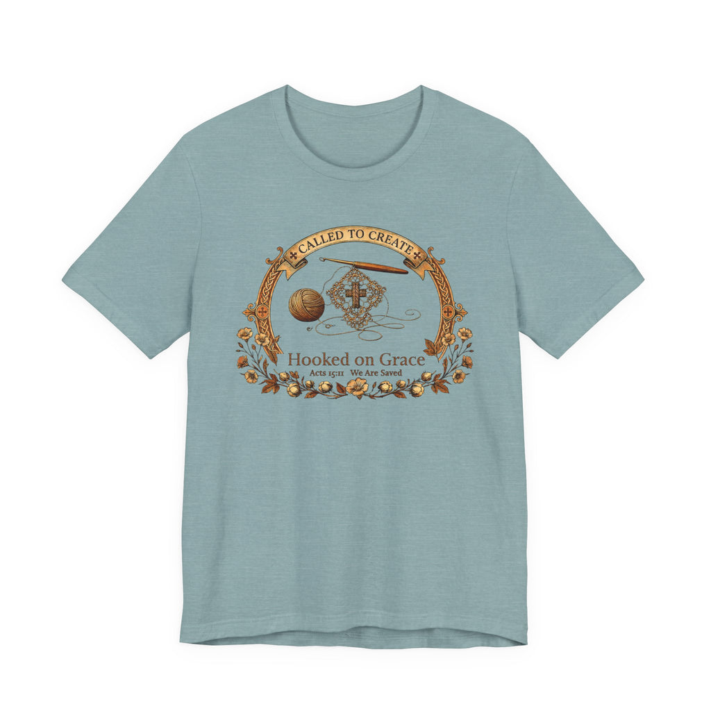 Hooked on Grace (Crochet Lovers Christian Tee)