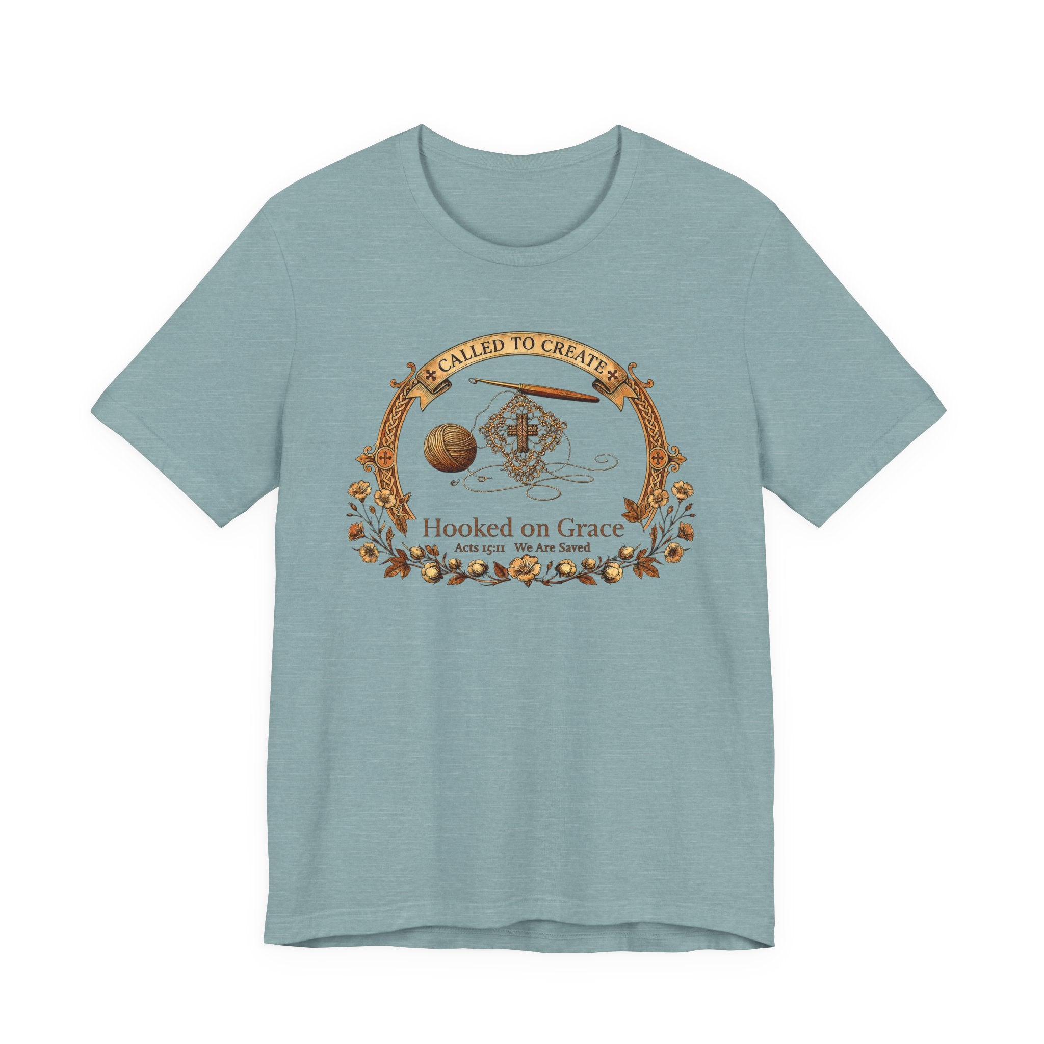 Hooked on Grace (Crochet Lovers Christian Tee)