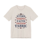 Stars Stripes Faith Freedom Fabric (Patriotic Christian Tee)
