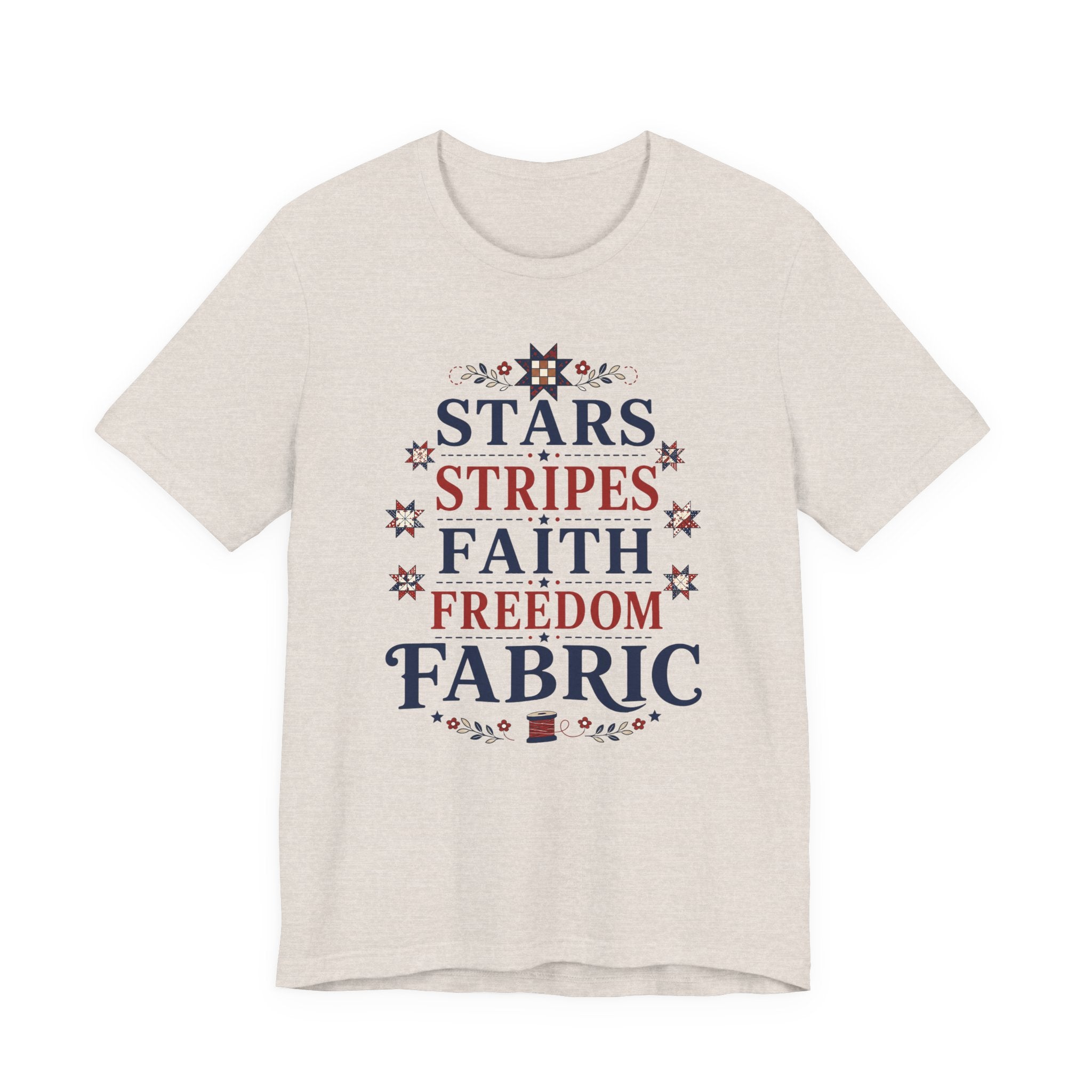 Stars Stripes Faith Freedom Fabric (Patriotic Christian Tee)
