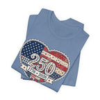 Americana Quilted Heart 250 (Patriotic Quilter's Tee)