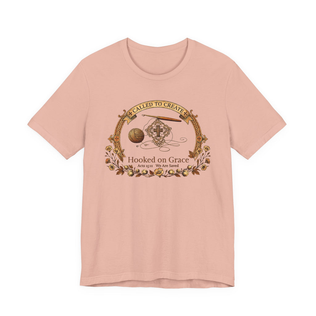 Hooked on Grace (Crochet Lovers Christian Tee)