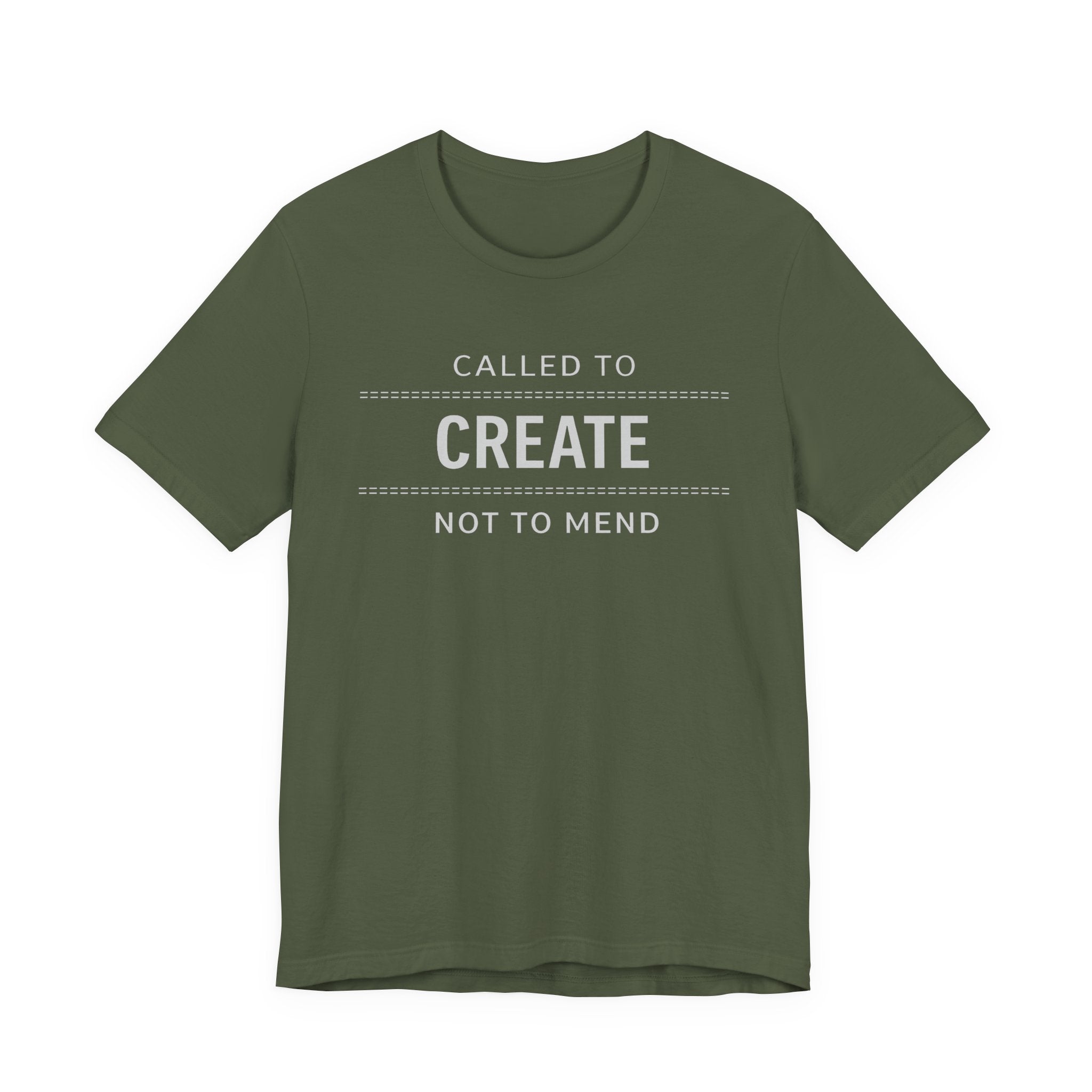 Called to Create Not to Mend (Christian Sewing Tee - Dark Colors)