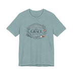 Even in Chaos His Grace Finds Me (Warm Tones Botanical Christian Sewing Tee)