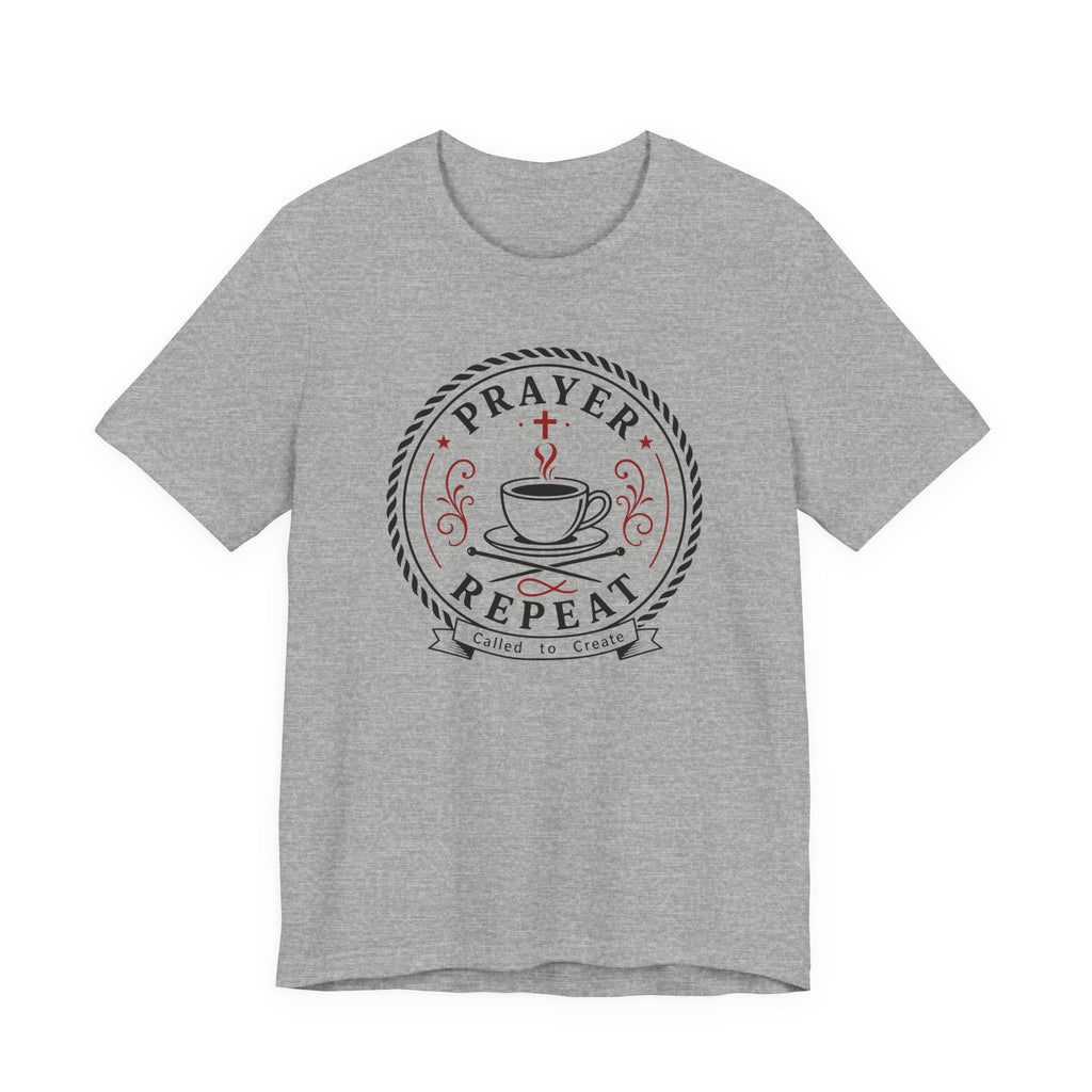 Prayer Coffee Knit Repeat (Christian Knitting Tee)