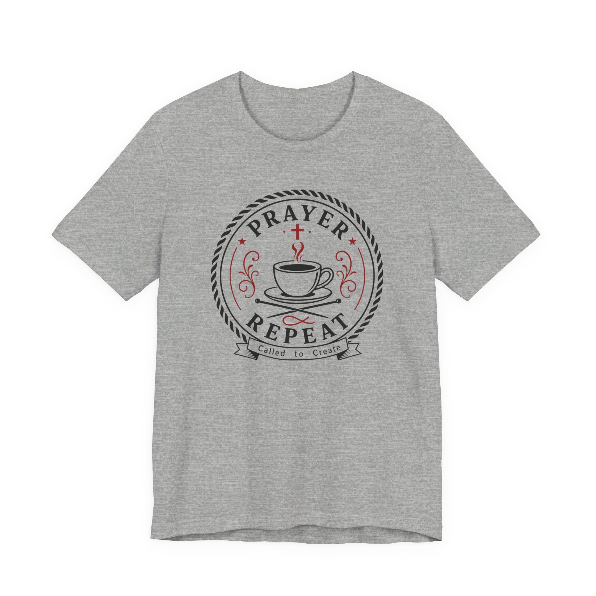 Prayer Coffee Knit Repeat (Christian Knitting Tee)