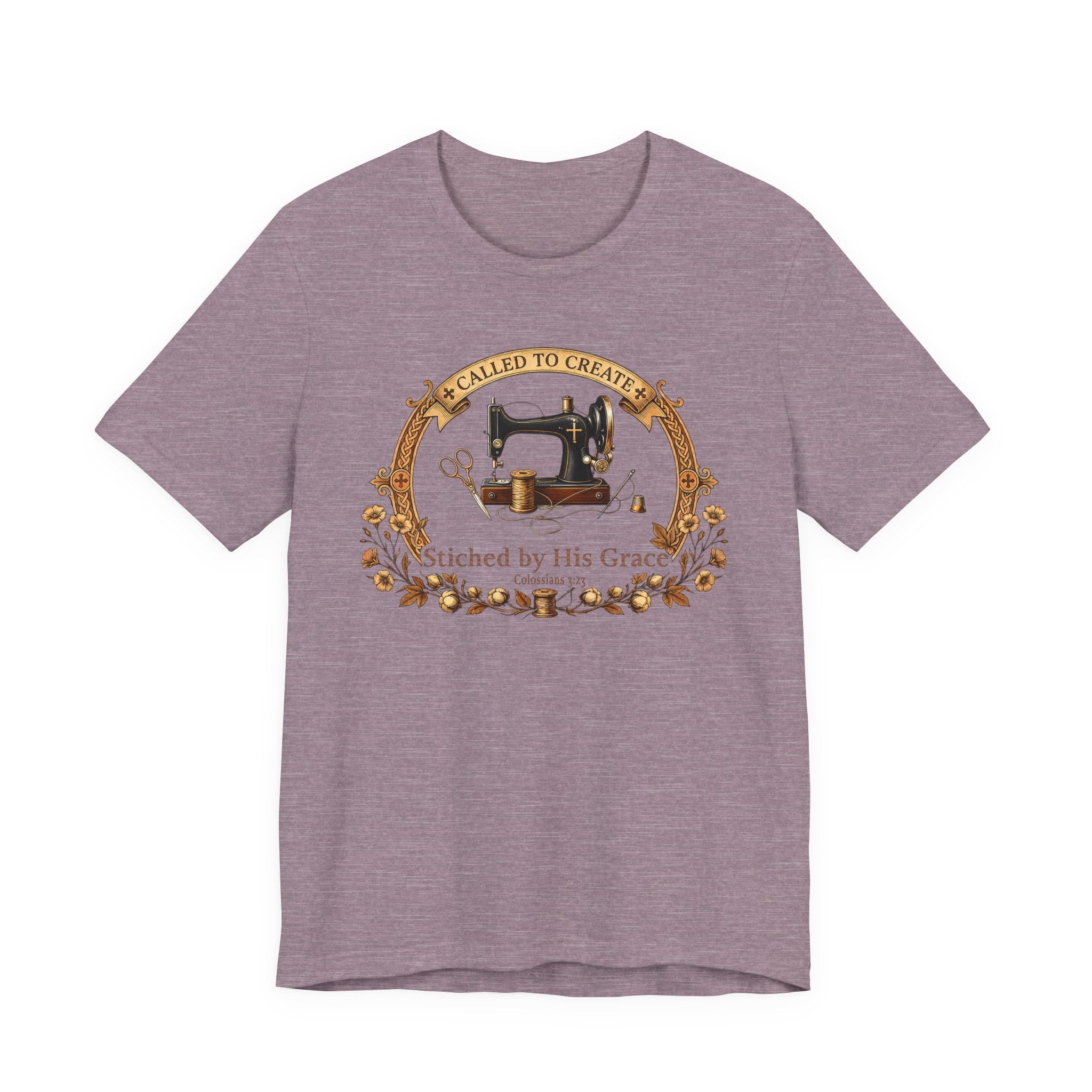Stitched by His Grace (Christian Sewing Tee)