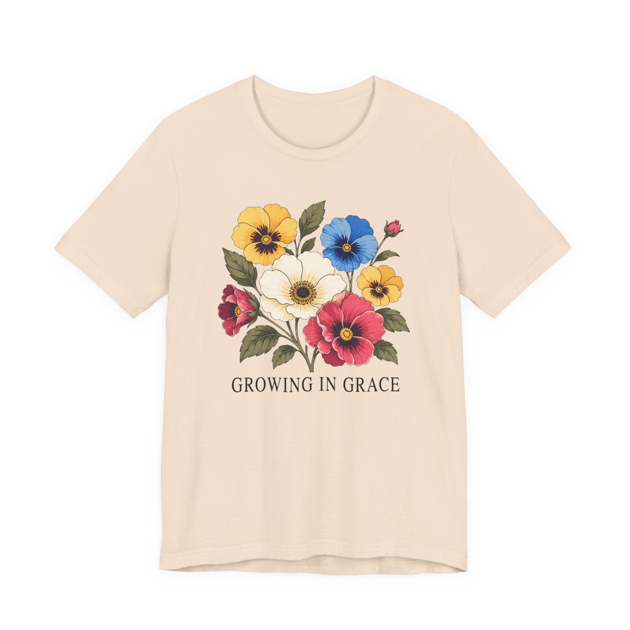 Growing In Grace (Floral Christian Tee)