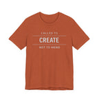 Called to Create Not to Mend (Christian Sewing Tee - Dark Colors)