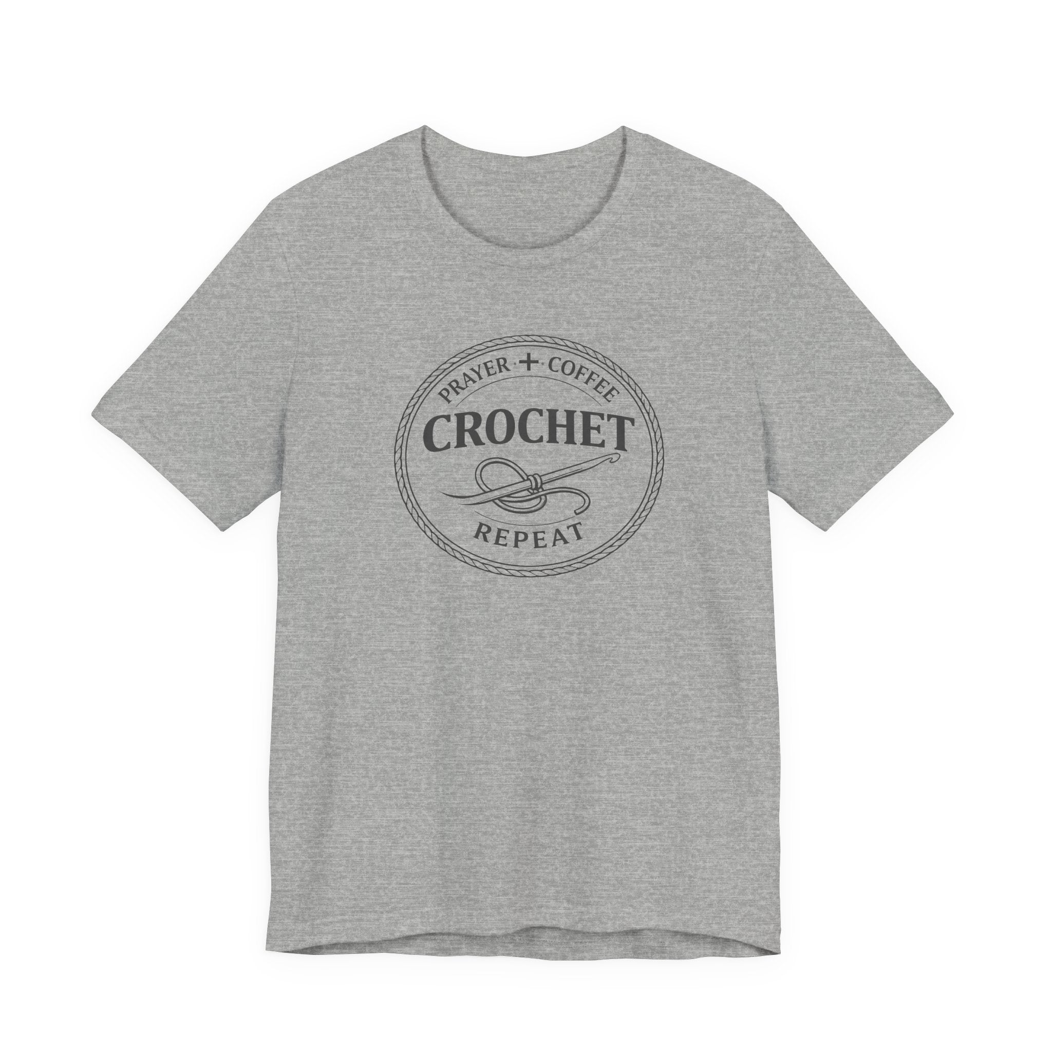 Prayer + Coffee + Crochet + Repeat (Christian Tee)