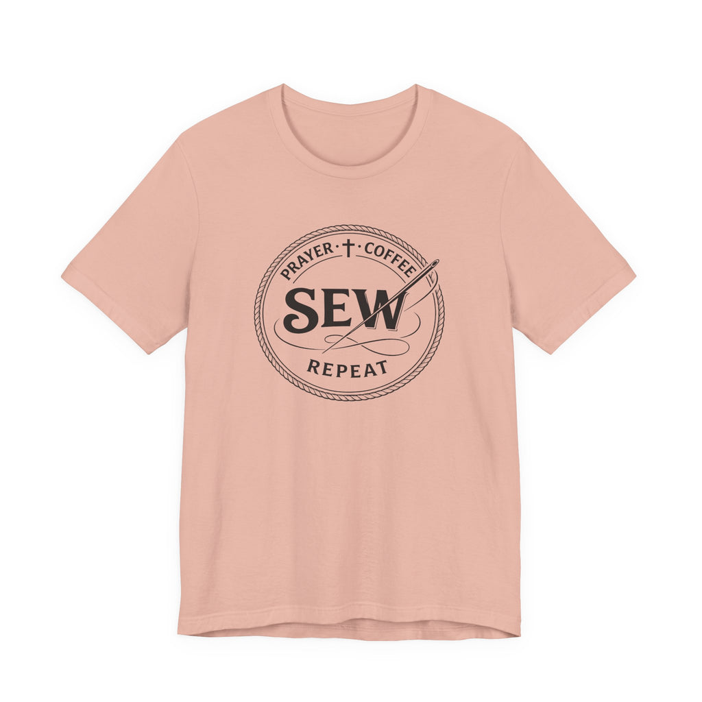 Prayer + Coffee + Sew Repeat (Christian Sewing Tee)