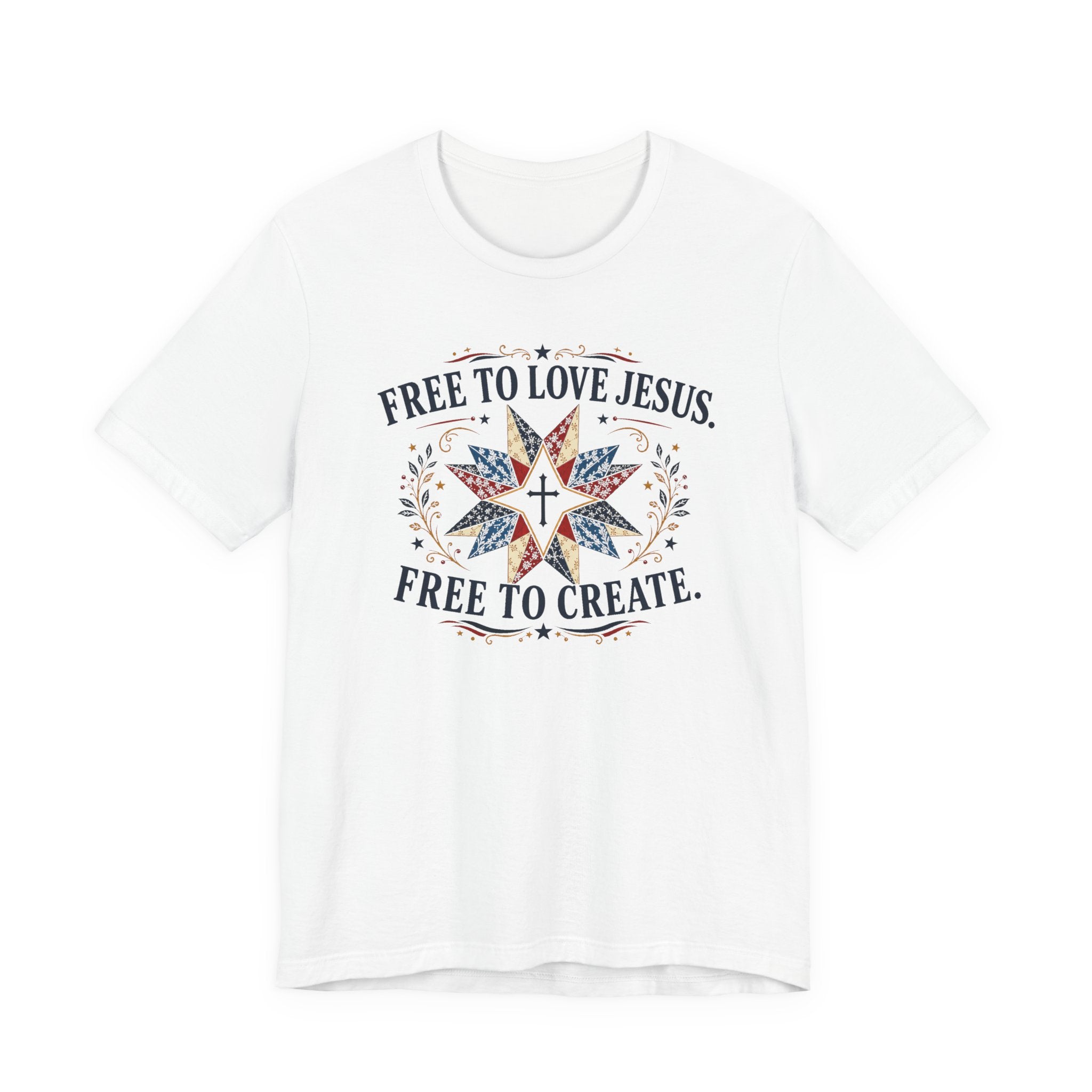 Free to Love Jesus - Free to Create (Patriotic Christian Tee)