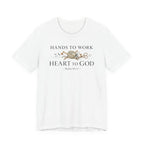 Hands to Work Heart to God (Psalm 90:17  Knitting Tee)
