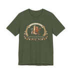 Crafted with a Purpose (Leather Working Christian Tee in Dark Colors)