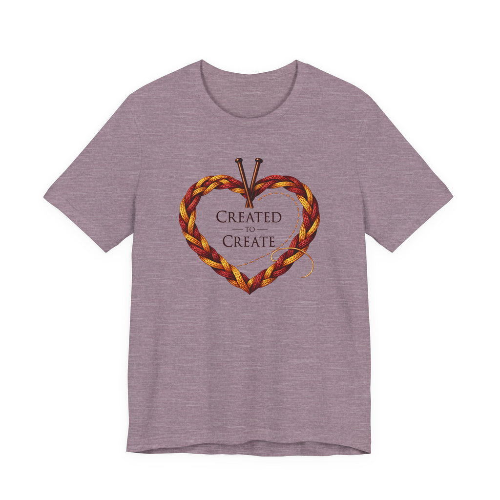 Created To Create (Christian Knitting Heart Tee)