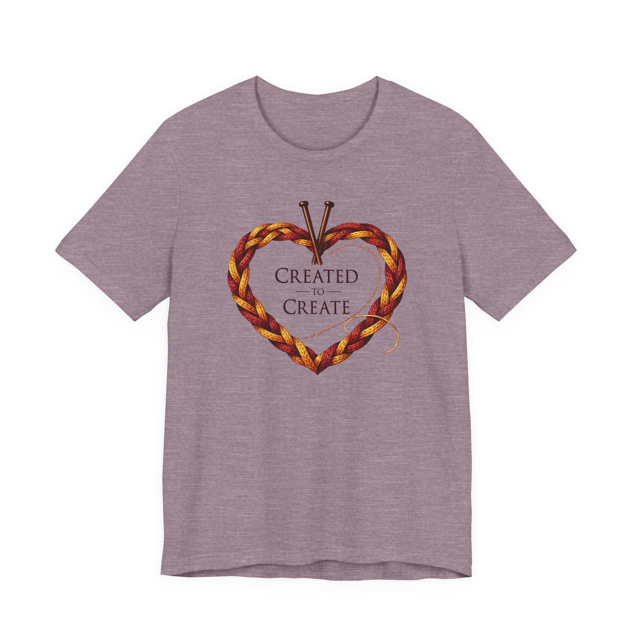Created To Create (Christian Knitting Heart Tee)