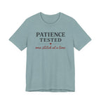 Patience Tested One Stitch at a Time (Sewing Tee)