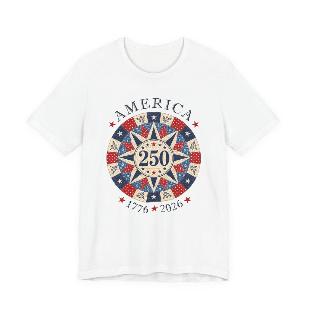 America 250 Quilt Star (Patriotic Quilting Tee)
