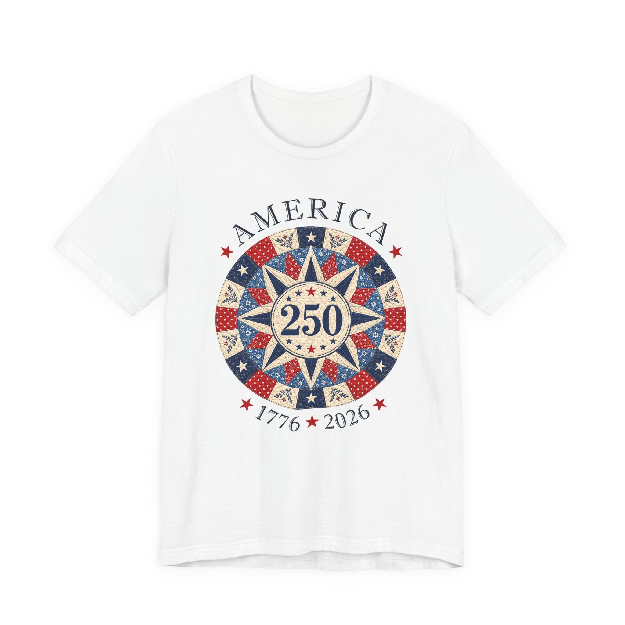 America 250 Quilt Star (Patriotic Quilting Tee)